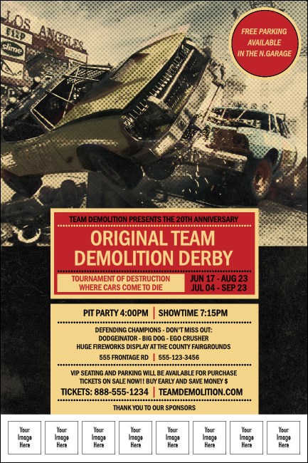 Demolition Derby Logo Poster