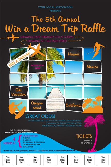 Win a Vacation Logo Poster Product Front