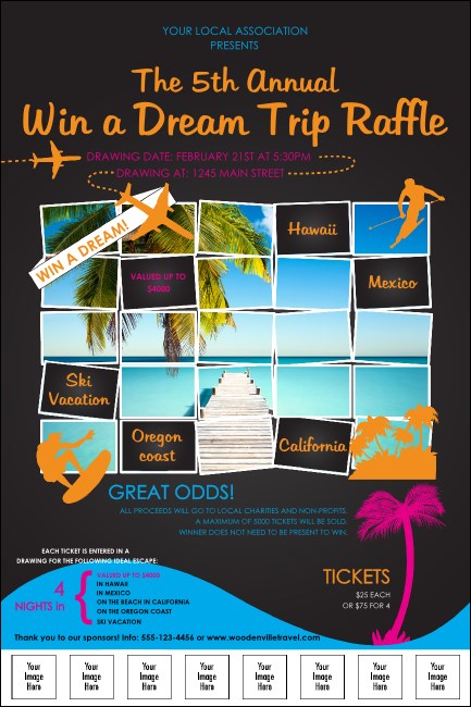 Win a Vacation Logo Poster