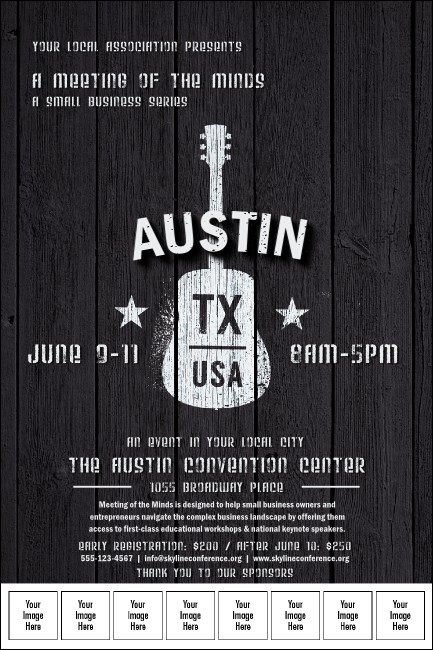 Austin Music Logo Poster Product Front