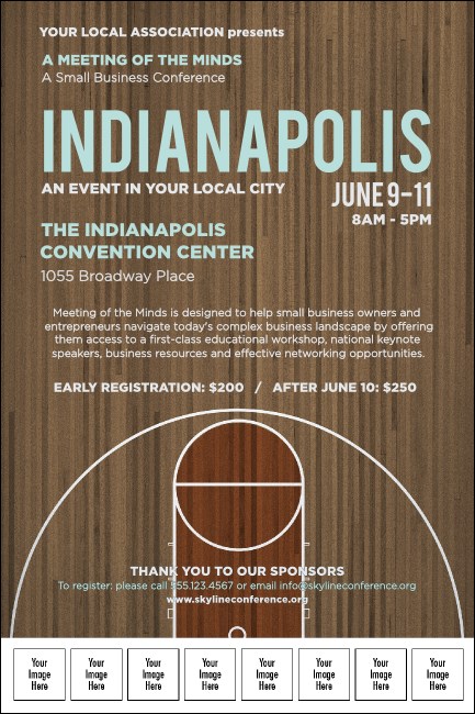 Indianapolis Basketball Logo Poster