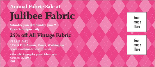 Pink Argyle Coupon 2