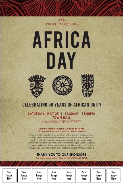 African Theme Logo Poster