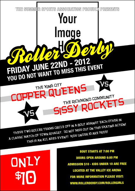 Roller Derby Passing Star Postcard