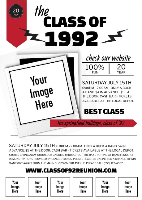Class Reunion Mascot Red Postcard Product Front