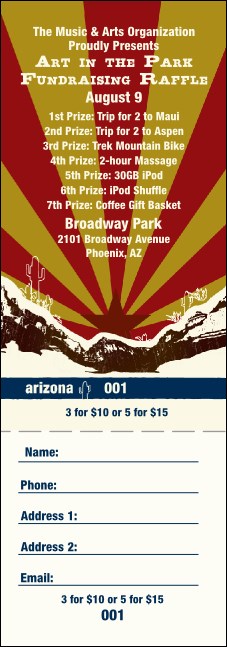 Arizona Raffle Ticket