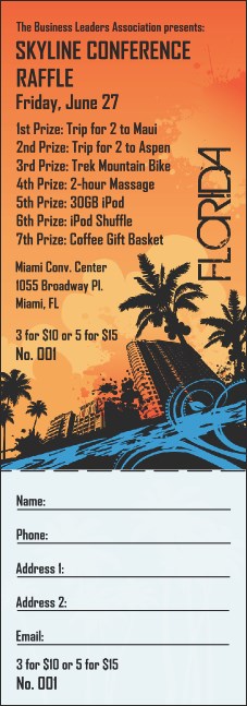 Florida Raffle Ticket Product Front