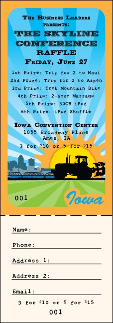 Iowa Raffle Ticket Product Front
