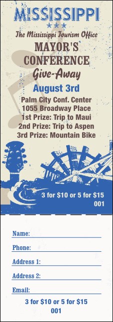 Mississippi Raffle Ticket Product Front