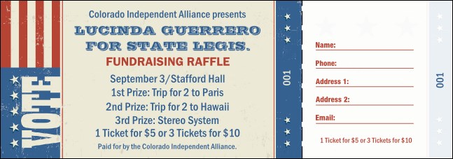 Americana Raffle Ticket