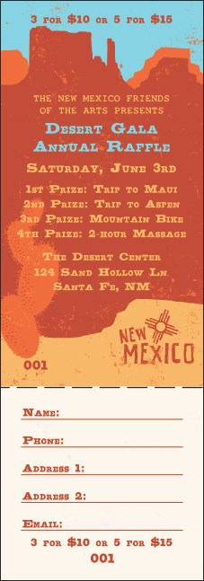 New Mexico Raffle Ticket
