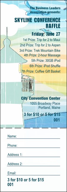 Maine Raffle Ticket Product Front