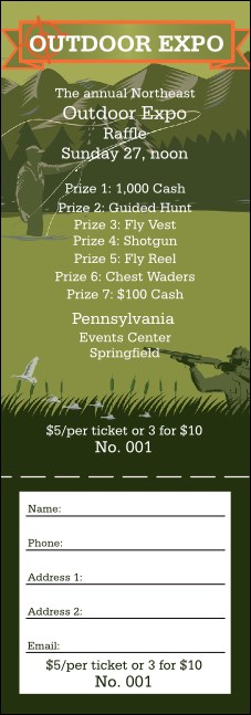 Sportsman's Expo Raffle Ticket Product Front