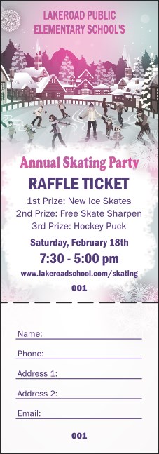Skating Party Raffle Product Front
