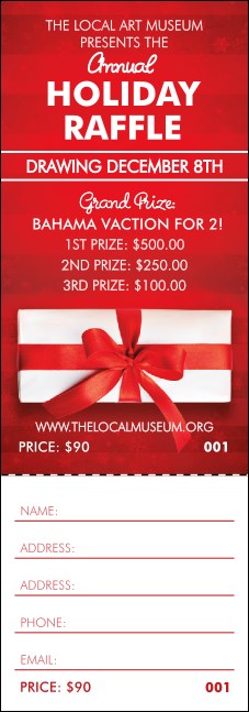 Holiday Gift Raffle Ticket