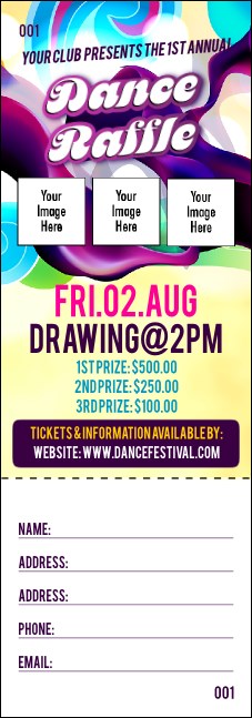 Disco Dance Festival Raffle Ticket