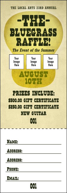 Guitar and Banjo Raffle Ticket