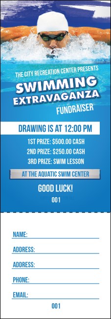 Swimming Raffle Ticket