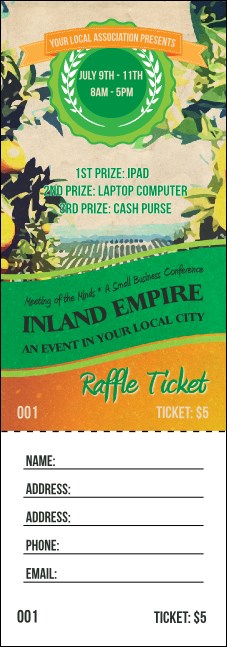 Inland Empire Raffle Ticket Product Front