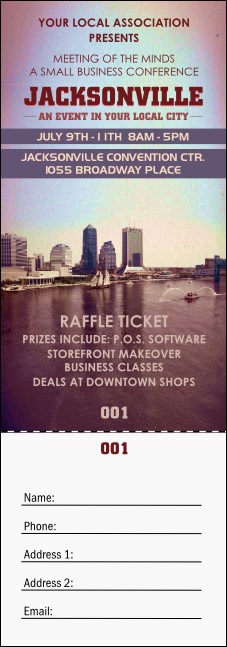 Jacksonville Raffle Ticket Product Front