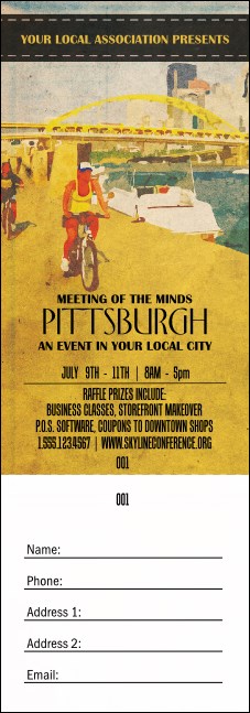 Pittsburgh 2 Raffle Ticket Product Front
