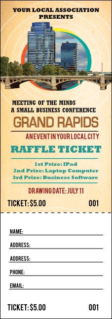 Grand Rapids Raffle Ticket Product Front
