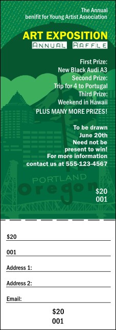 Portland Raffle Ticket Product Front