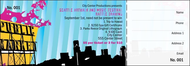Seattle Raffle Ticket Product Front