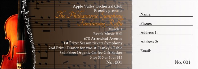 Symphony Raffle ticket