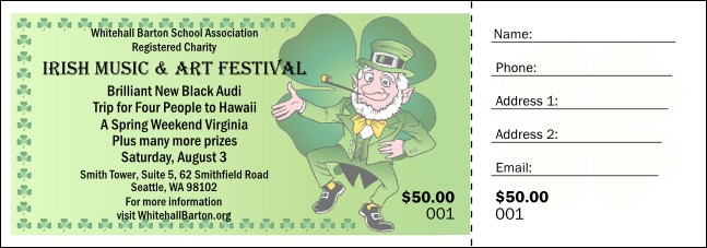 St. Patrick's Day Raffle Ticket 001