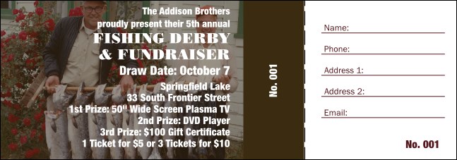 Fishing Derby Raffle Ticket