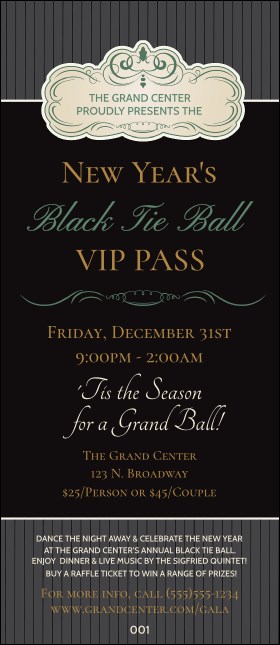 Classic Black Pinstripe VIP Pass