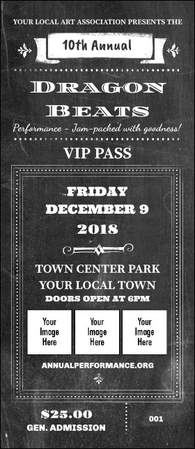 Retro Chalkboard VIP Pass