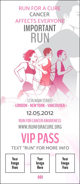 Run for a Cause Pink VIP Pass