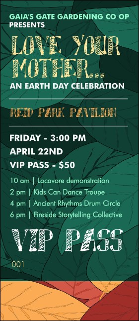 Earth Day Organic VIP Pass