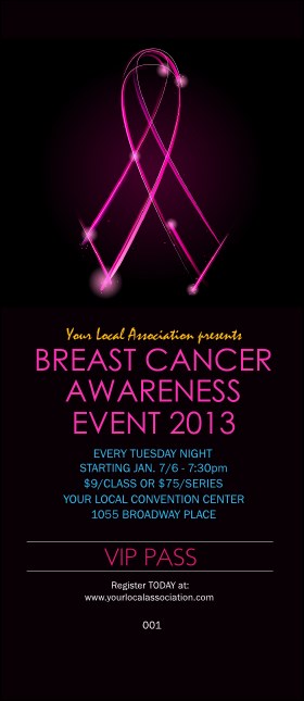 Breast Cancer Ribbon Sparkle VIP Pass