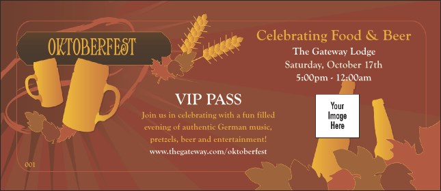 Oktoberfest Red VIP Pass Product Front