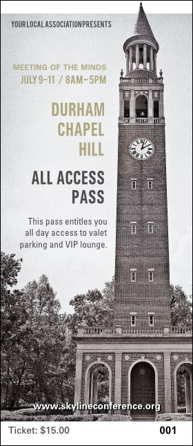 Chapel Hill VIP Pass Product Front