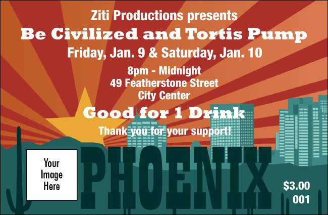 Phoenix Drink Ticket Product Front