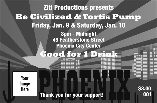 Phoenix BW Drink Ticket Product Front