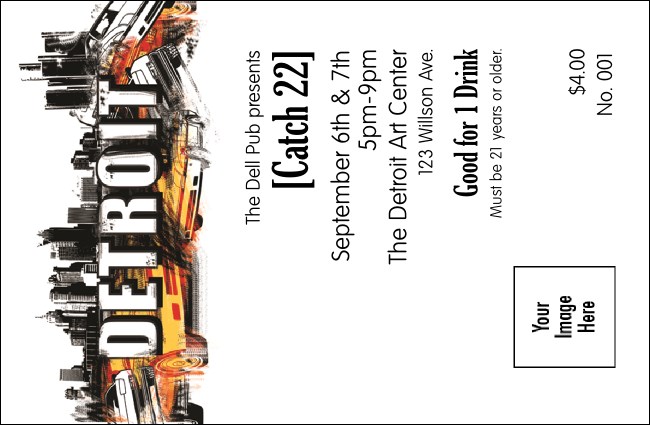 Detroit Drink Ticket Product Front