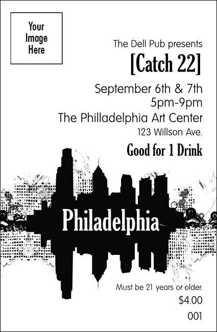 Philadelphia BW drink ticket