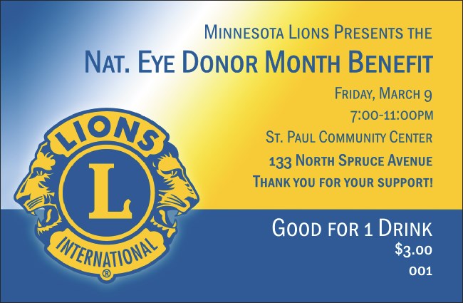 Lions Club International Drink Ticket 002