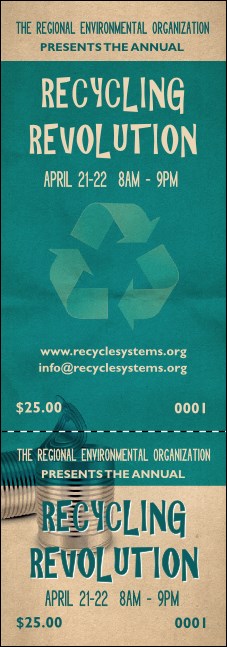 Recycling Symbol Event Ticket