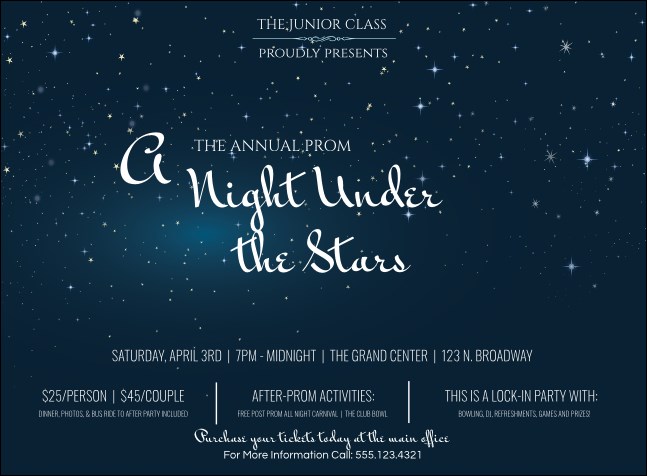 Star Theme Invitation