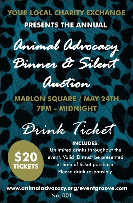 Animal Print Drink Ticket