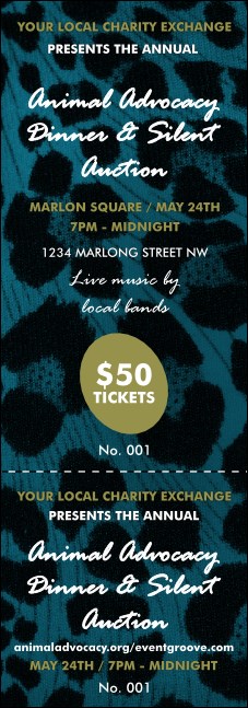 Animal Print Event Ticket