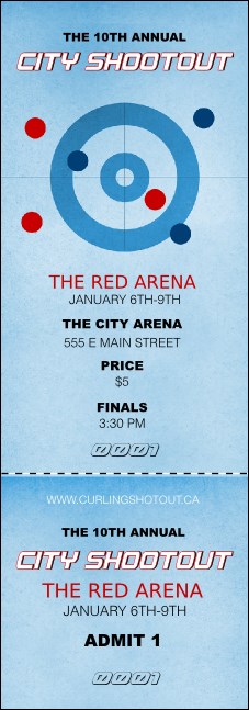 Curling Event Ticket Product Front