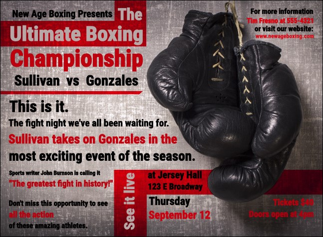 Boxing Gloves Invitation