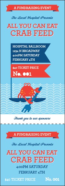 Crab Feed Event Ticket Product Front